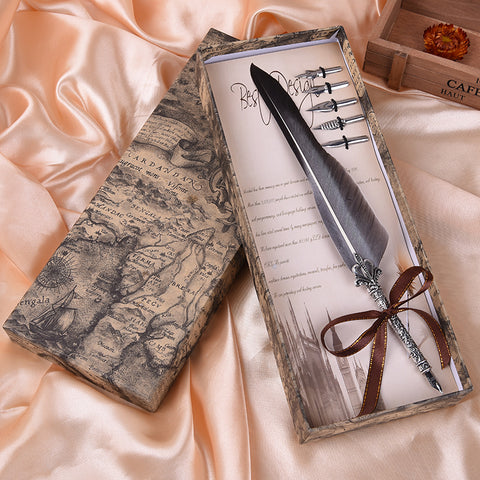 Antique Quill Feather Dip Pen-
