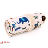 36/48/72 Canvas Roll Pouch Cosmetic Makeup Brush Pen Storage pencil box