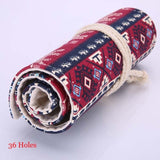 36/48/72 Canvas Roll Pouch Cosmetic Makeup Brush Pen Storage pencil box