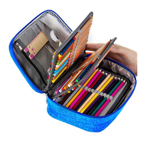 72 Holes Pen Box Penalty Multifunction Storage Bag Case Pouch