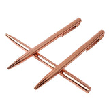 Rose Gold Ballpoint Pen Stainless Steel Rod Rotating Metal Ballpoint