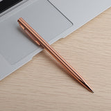 Rose Gold Ballpoint Pen Stainless Steel Rod Rotating Metal Ballpoint