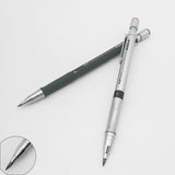 Mechanical Pencil, 2.0mm Lead Refill, Black / Blue / Silver Automatic Pen for Drawing