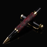 Luxury  classic red Leather grape pattern roller pen
