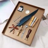 Feather Dip Pen Writing Ink Set