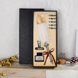 Feather pen ink set-
