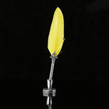 Beautiful Feather Pens Oblique Dip Fountain Pen with Metal Base-