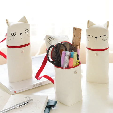 Cute Cat Pencil Case Large Capacity