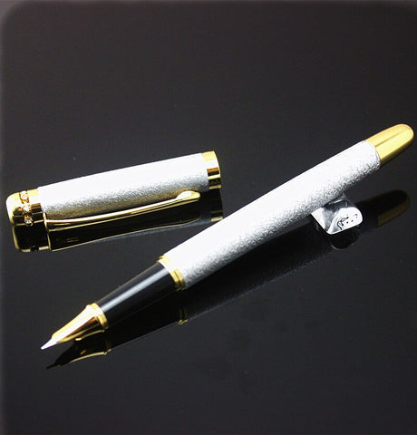 0.38mm Extra Fine Finance Fountain Pen diamond Metal silver Hooded