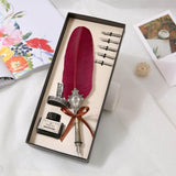 Feather Dip Pen Writing Ink Set