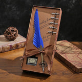 Antique Feather Writing Ink Set-