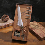 Antique Feather Writing Ink Set-
