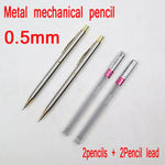 2B-0.5mm Mechanical Pencil High Quality Full Metal Golden Clip-